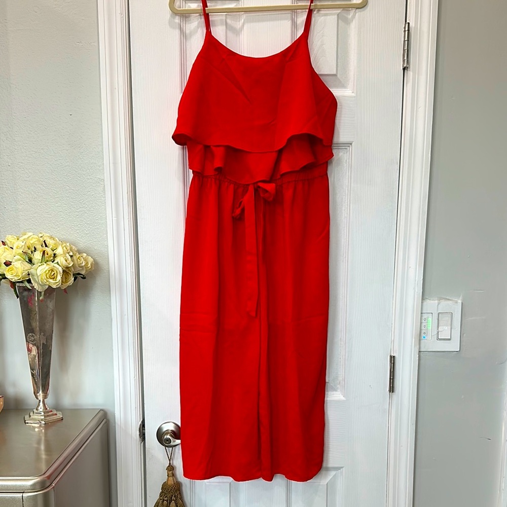 One Clothing Red Midi romper